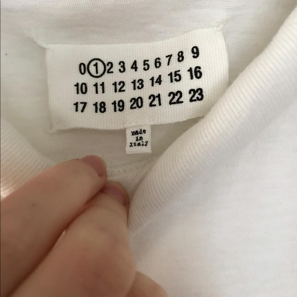 Maison Margiela padded collar white t shirt - Picture 7 of 8